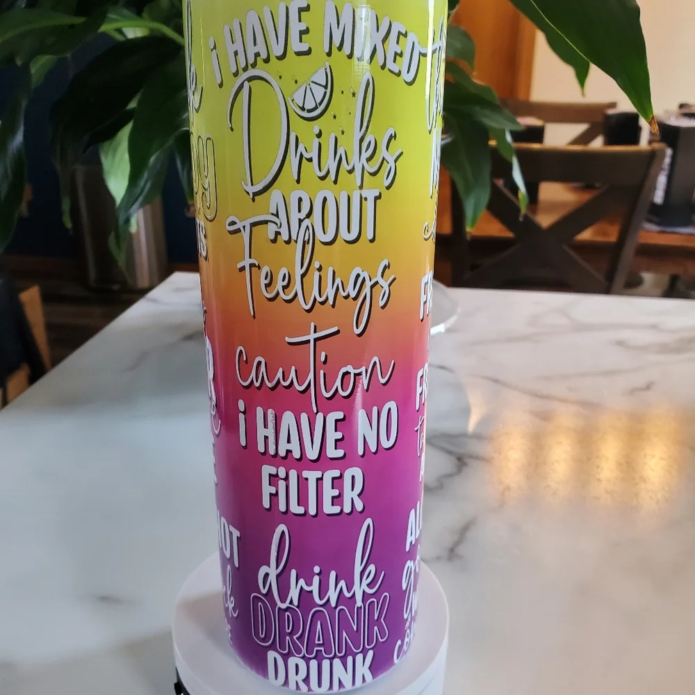Funny Drinking Quotes 30oz Tumbler with duo lids 🎉sale